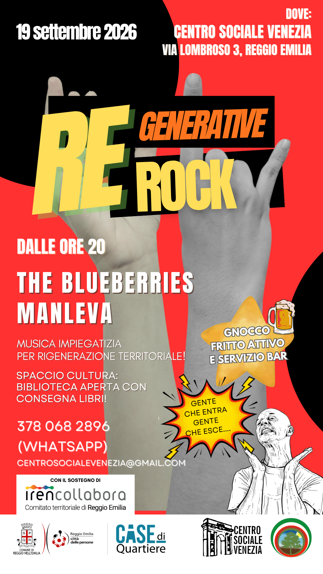 Locandina RE-GENERATIVE ROCK, 19 settembre 2026, Centro Sociale Venezia